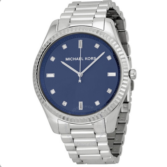 ‼️NWT and box‼️ Blake Blue Dial Stainless Steel Men's Watch MK3225 - Picture 1 of 8
